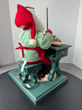 Holiday Scene Vintage Painting Santa AS IS (READ DESCRIPTION CAREFULLY)