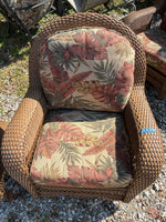 A-All Weather Wicker Rocking Chair Pair w/Sunbrella Fabric Cushioms