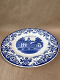 Wedgewood Blue And White Wheaton College Mary Lyon Hall Plate (A)