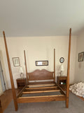 Queen 4 Poster Bed with Rails and Slats