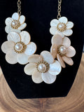 Kate Spade New York Mother of Pearl Flower Statement Necklace