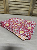 Red And Yellow Floral Pottery Barn Table Runner