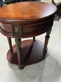 Butler Oval Accent Table with Drawer
