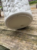 Ceramic Basket Weave Planter W/Scalloped Rim