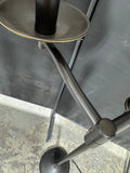 Black Metal Lightweight Swing Arm Floor Lamp (WORKS)