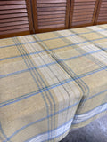 Burlap(ish) Material Plaid Tablecloth