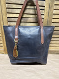 Classic Bellfield FOUNT Leather Zip Up Shoulder Bag With Tassel (C)