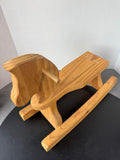 Unfinished Small Wooden Rocking Horse