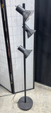 Black Metal 3-Shade Adjustable Floor Lamp (WORKS) (2 AVAILABLE—PRICED INDIVIDUALLY AT $35 EACH)