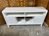 Ikea Kallax White Credenza, on Metal Base