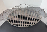 Oblong Metal Scroll Tray