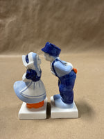 (A) Holland Delft Blue Man And Woman Salt And Pepper Shakers