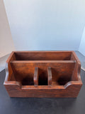 Heavyweight Vintage Wooden Desk Organizer