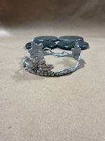 Green Marble Style Coasters With Case