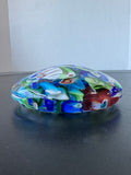 Italian Murano Tutti Frutti Domed Art Glass Paperweight