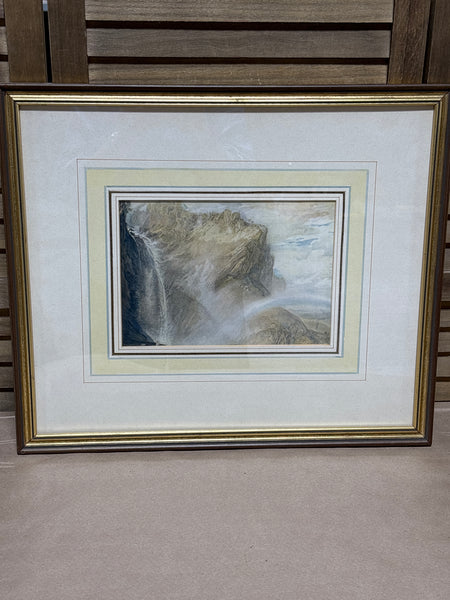 (E) Engraving of Upper Falls of the Reichenbach / Rainbow