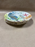 Pier 1 Imports Seahorse Melamine Plates - Set Of 4