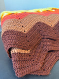 Crochet Fall Inspired Chevron Throw Blanket