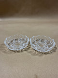 Pair Of Clear Glass Salt Cellars