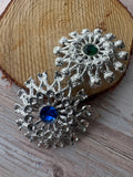 Pair of Silver Tone Medallion Brooches (D)