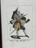 Mon. Le Medicin ; A Satirical Caricature “Macaroni Print”