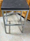 Square Side Table, Metal Base/Plastic Top
