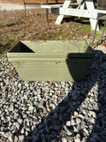 Two Green Plastic Deck Rail Planters