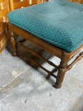 Ottoman/Bench with Green Cushion