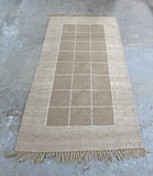 Tan/Cream Rug, 7'3" fringe to fringe x 3'5"