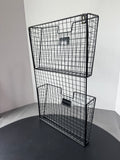 Black Metal Wire 2-Tier Hanging Organizer