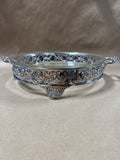 Round Silver Plate Pyrex Dish Holder
