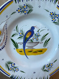 Quimper Mistral Blue Fish Faience Decorative Plate