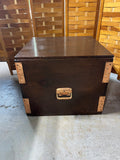 Square Trunk with Copper Tone Accents