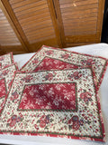 Floral Quilt Style Placemats - Set Of 4