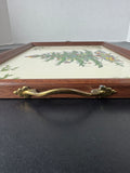 Spode & Pimpernel Christmas Tree Wood Framed Tray with Brass Handles