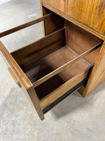 Oak Tone File Cabinet with 2 Drawers