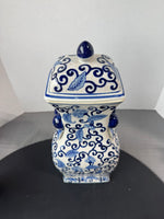 Blue & White Crackled Chinoiserie Ginger Jar (2 AVAILABLE—PRICED INDIVIDUALLY AT $25 EACH)