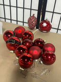 13 pc Red Ornaments,  Lot (B)