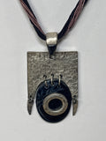 Modern Pendant on Twisted Cord Necklace