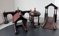 4-Piece Bombay Company Mahogany Wooden Architectural Executive Golf Putting Set