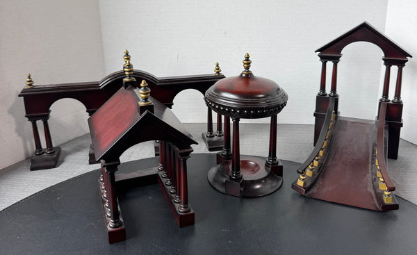 4-Piece Bombay Company Mahogany Wooden Architectural Executive Golf Putting Set
