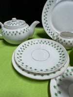 13-Piece Victoria Austria Green Maple Leaves Porcelain China Set