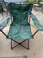 Pair of Green Folding Arm Chairs w/Carry Bags