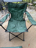 Pair of Green Folding Arm Chairs w/Carry Bags