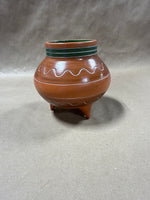 Footed Mexican Pottery Bean Pot READ DESCRIPTION