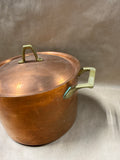 (E) Paul Revere Copper Stock Pot With Brass Handles