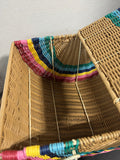 Rainbow Ciroa Resin Woven Picnic Basket