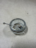 Clear Glass Salt Cellar With Silverplate Rim And Spoon (B)