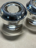 Frank M Whiting Sterling and Glass Candle Holders, 2 pc, Read Description Carefully