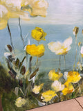 Large Canvas of Yellow Flowers & Blue Sky